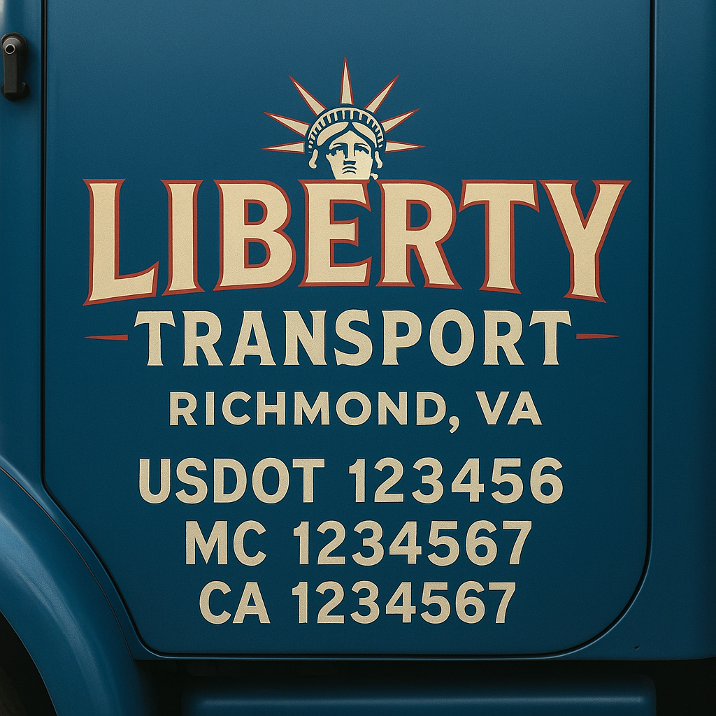 Truck Door Decal Lettering Sticker Signs | Add Your Info - Create Your Own Semi-Truck Door Signs