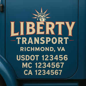 Truck Door Decal Lettering Sticker Signs | Add Your Info - Create Your Own Semi-Truck Door Signs