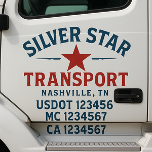 Truck Door Decal Lettering Sticker Signs | Add Your Info - Create Your Own Semi-Truck Door Signs