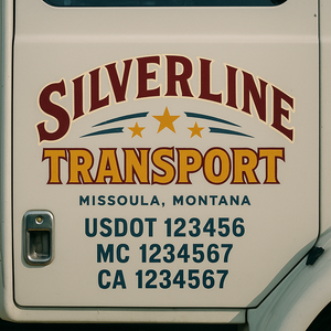 Truck Door Decal Lettering Sticker Signs | Add Your Info - Create Your Own Semi-Truck Door Signs