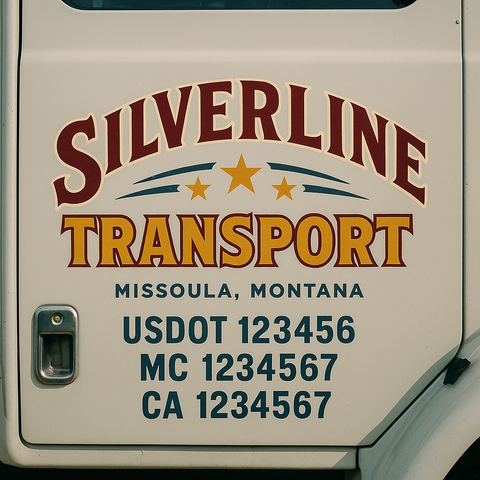 Truck Door Decal Lettering Sticker Signs | Add Your Info - Create Your Own Semi-Truck Door Signs