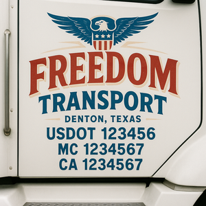 Truck Door Decal Lettering Sticker Signs | Add Your Info - Create Your Own Semi-Truck Door Signs