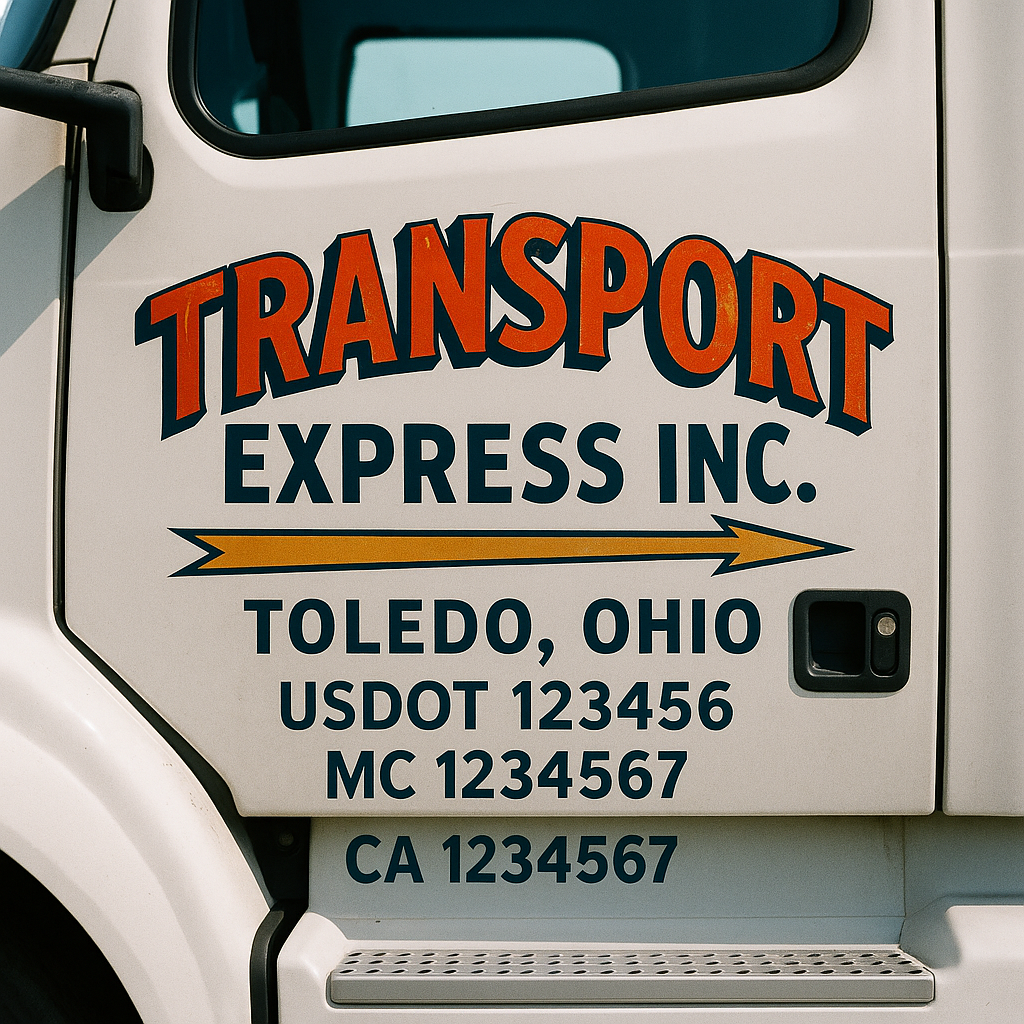 Truck Door Decal Lettering Sticker Signs | Add Your Info - Create Your Own Semi-Truck Door Signs