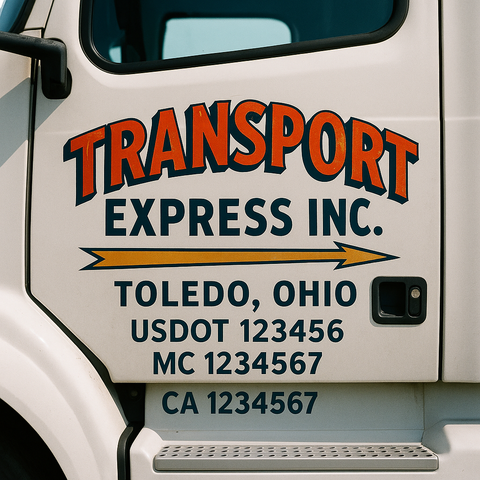 Truck Door Decal Lettering Sticker Signs | Add Your Info - Create Your Own Semi-Truck Door Signs