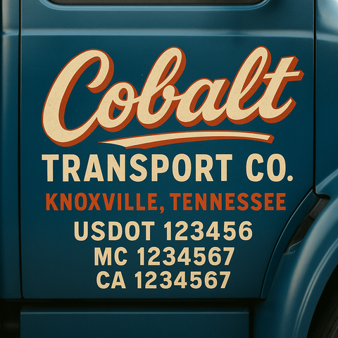 Truck Door Decal Lettering Sticker Signs | Add Your Info - Create Your Own Semi-Truck Door Signs