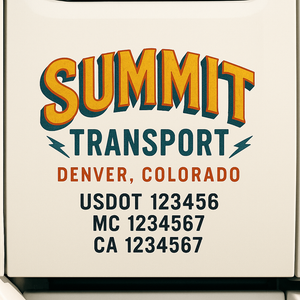 Truck Door Decal Lettering Sticker Signs | Add Your Info - Create Your Own Semi-Truck Door Signs