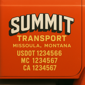 Truck Door Decal Lettering Sticker Signs | Add Your Info - Create Your Own Semi-Truck Door Signs