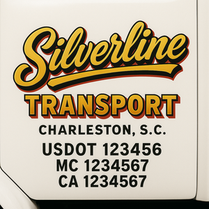 Truck Door Decal Lettering Sticker Signs | Add Your Info - Create Your Own Semi-Truck Door Signs