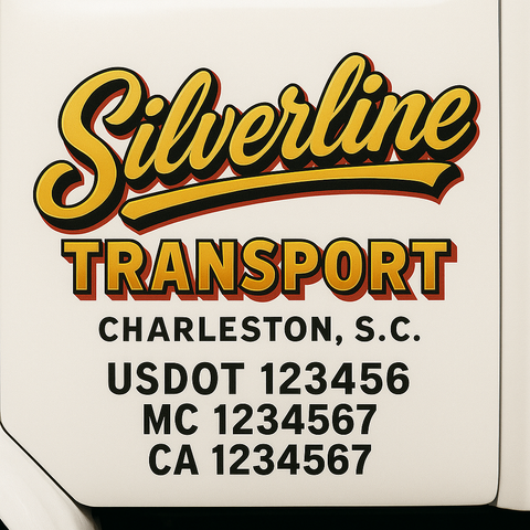 Truck Door Decal Lettering Sticker Signs | Add Your Info - Create Your Own Semi-Truck Door Signs