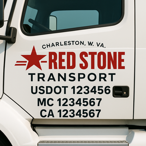 Truck Door Decal Lettering Sticker Signs | Add Your Info - Create Your Own Semi-Truck Door Signs