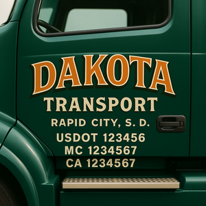 Truck Door Decal Lettering Sticker Signs | Add Your Info - Create Your Own Semi-Truck Door Signs