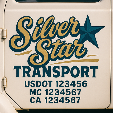 Truck Door Decal Lettering Sticker Signs | Add Your Info - Create Your Own Semi-Truck Door Signs