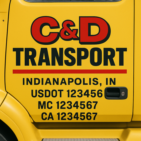 Truck Door Decal Lettering Sticker Signs | Add Your Info - Create Your Own Semi-Truck Door Signs