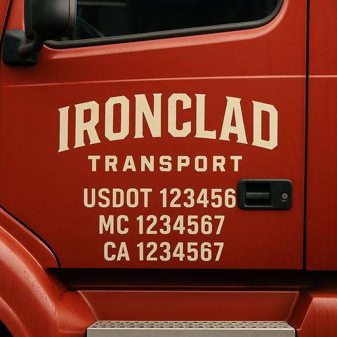 Truck Door Decal Lettering Sticker Signs | Add Your Info - Create Your Own Semi-Truck Door Signs