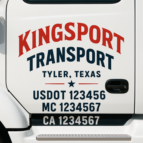 Truck Door Decal Lettering Sticker Signs | Add Your Info - Create Your Own Semi-Truck Door Signs