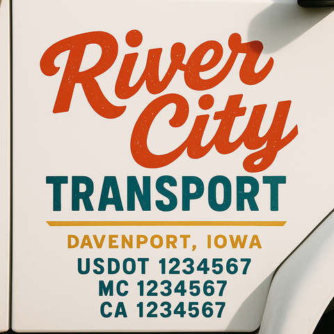 Truck Door Decal Lettering Sticker Signs | Add Your Info - Create Your Own Semi-Truck Door Signs