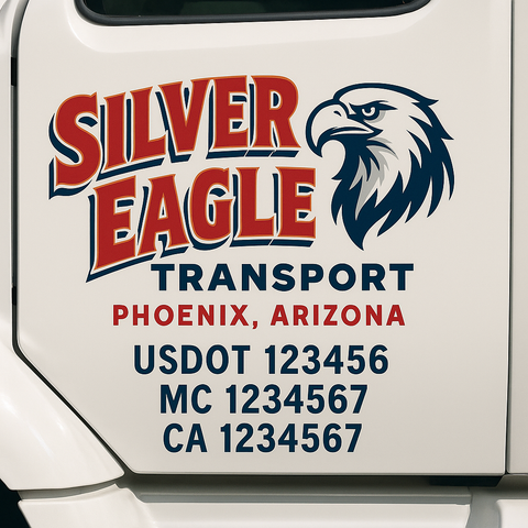 Truck Door Decal Lettering Sticker Signs | Add Your Info - Create Your Own Semi-Truck Door Signs