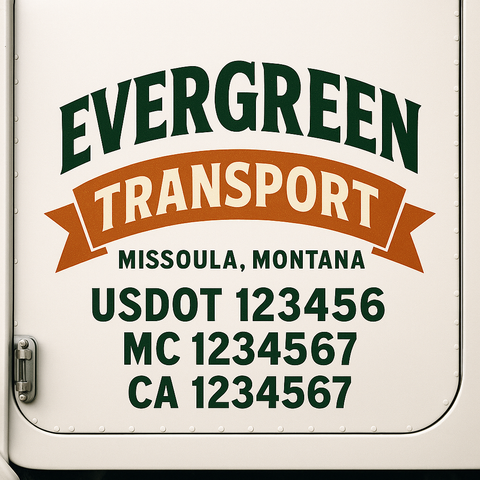 Truck Door Decal Lettering Sticker Signs | Add Your Info - Create Your Own Semi-Truck Door Signs