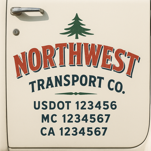 Truck Door Decal Lettering Sticker Signs | Add Your Info - Create Your Own Semi-Truck Door Signs