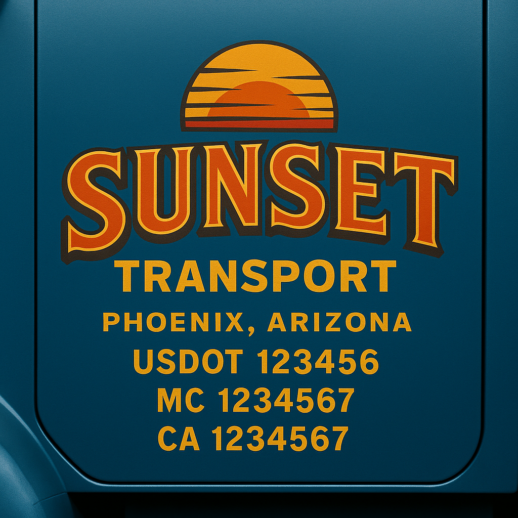 Truck Door Decal Lettering Sticker Signs | Add Your Info - Create Your Own Semi-Truck Door Signs