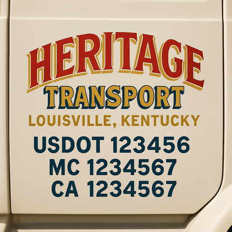 Truck Door Decal Lettering Sticker Signs | Add Your Info - Create Your Own Semi-Truck Door Signs