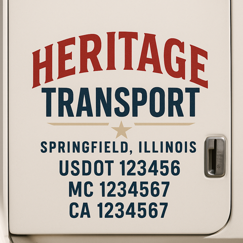 Truck Door Decal Lettering Sticker Signs | Add Your Info - Create Your Own Semi-Truck Door Signs