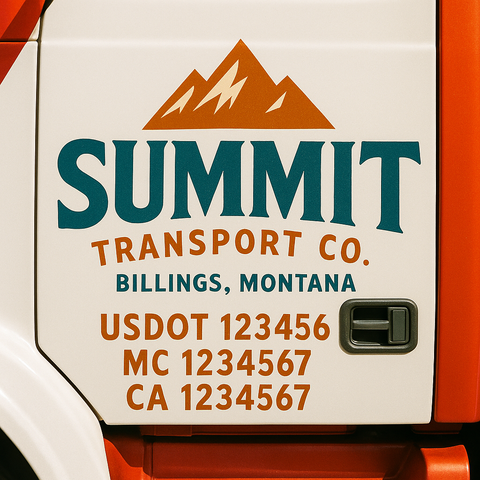 Truck Door Decal Lettering Sticker Signs | Add Your Info - Create Your Own Semi-Truck Door Signs