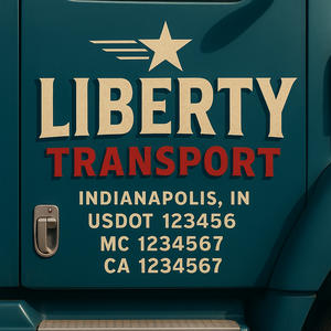 Truck Door Decal Lettering Sticker Signs | Add Your Info - Create Your Own Semi-Truck Door Signs