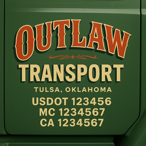 Truck Door Decal Lettering Sticker Signs | Add Your Info - Create Your Own Semi-Truck Door Signs