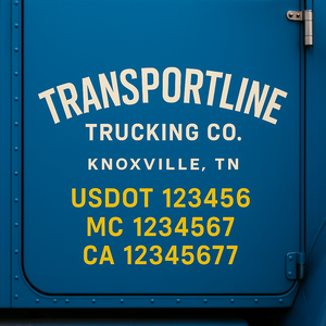 Truck Door Decal Lettering Sticker Signs | Add Your Info - Create Your Own Semi-Truck Door Signs