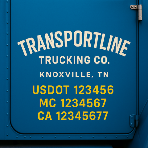 Truck Door Decal Lettering Sticker Signs | Add Your Info - Create Your Own Semi-Truck Door Signs
