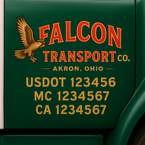 Truck Door Decal Lettering Sticker Signs | Add Your Info - Create Your Own Semi-Truck Door Signs