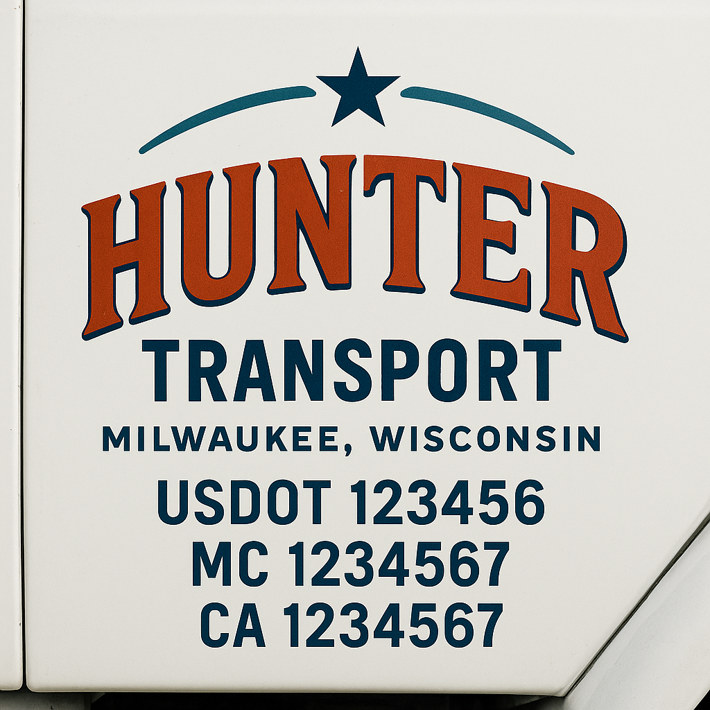 Truck Door Decal Lettering Sticker Signs | Add Your Info - Create Your Own Semi-Truck Door Signs