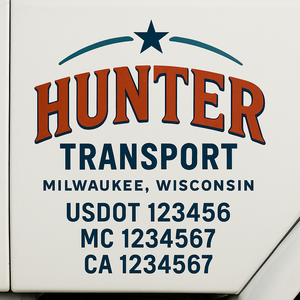 Truck Door Decal Lettering Sticker Signs | Add Your Info - Create Your Own Semi-Truck Door Signs
