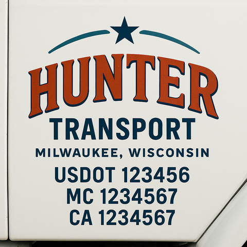 Truck Door Decal Lettering Sticker Signs | Add Your Info - Create Your Own Semi-Truck Door Signs