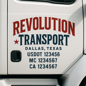 Truck Door Decal Lettering Sticker Signs | Add Your Info - Create Your Own Semi-Truck Door Signs