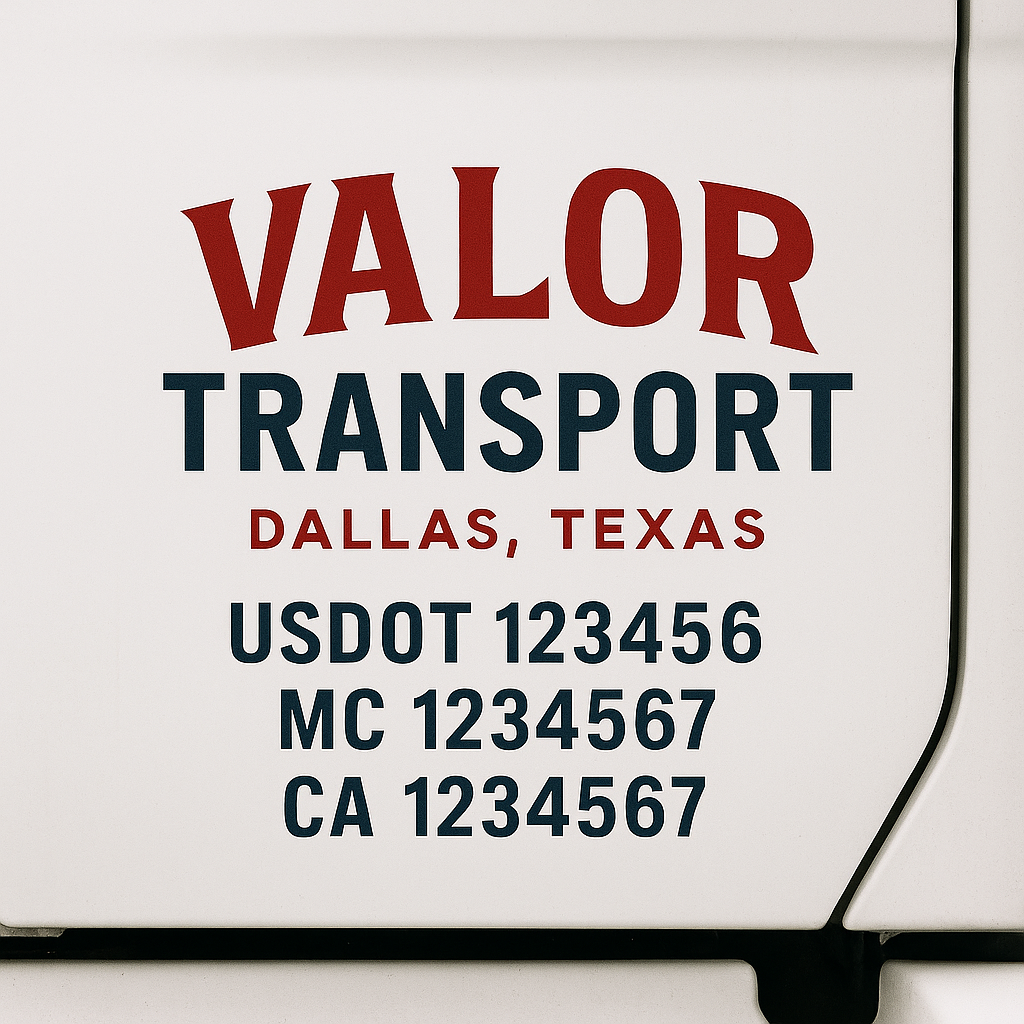 Truck Door Decal Lettering Sticker Signs | Add Your Info - Create Your Own Semi-Truck Door Signs