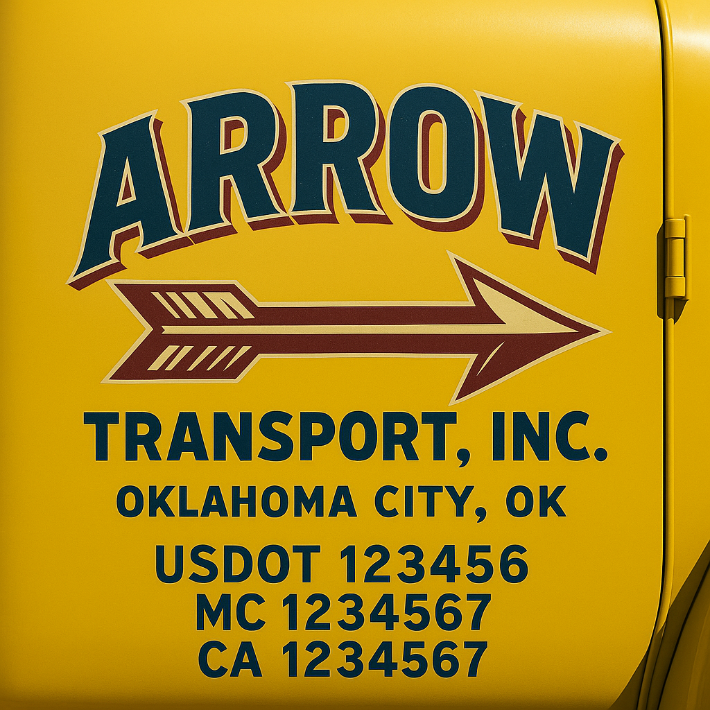Truck Door Decal Lettering Sticker Signs | Add Your Info - Create Your Own Semi-Truck Door Signs