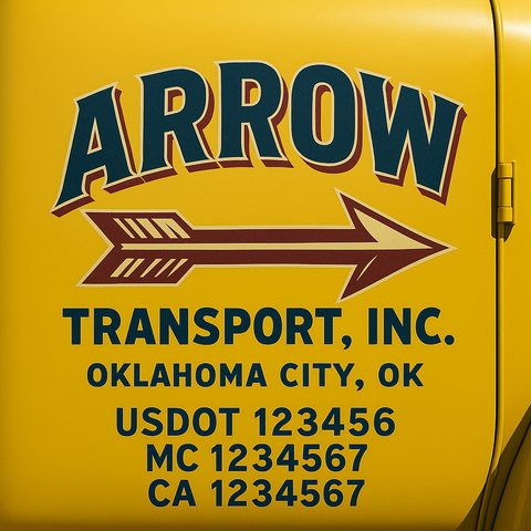 Truck Door Decal Lettering Sticker Signs | Add Your Info - Create Your Own Semi-Truck Door Signs