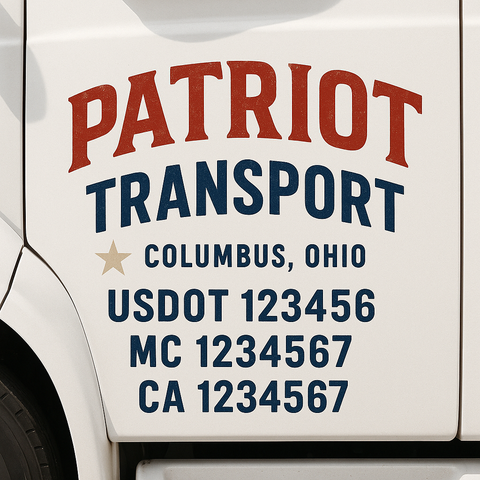 Truck Door Decal Lettering Sticker Signs | Add Your Info - Create Your Own Semi-Truck Door Signs