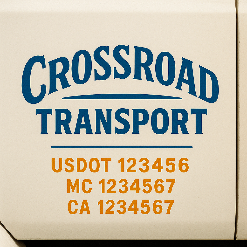 Truck Door Decal Lettering Sticker Signs | Add Your Info - Create Your Own Semi-Truck Door Signs