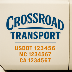 Truck Door Decal Lettering Sticker Signs | Add Your Info - Create Your Own Semi-Truck Door Signs