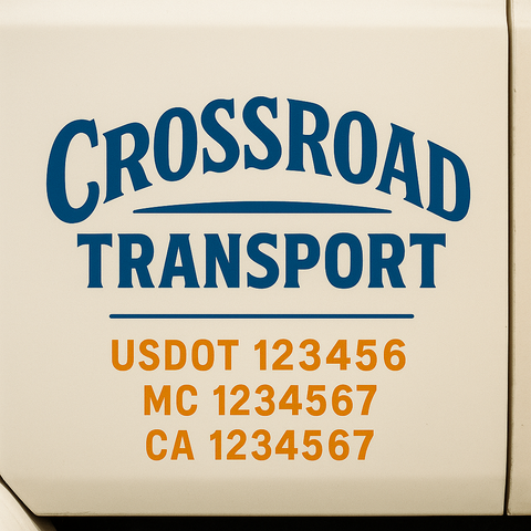 Truck Door Decal Lettering Sticker Signs | Add Your Info - Create Your Own Semi-Truck Door Signs