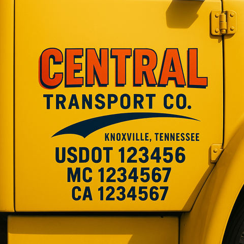 Truck Door Decal Lettering Sticker Signs | Add Your Info - Create Your Own Semi-Truck Door Signs