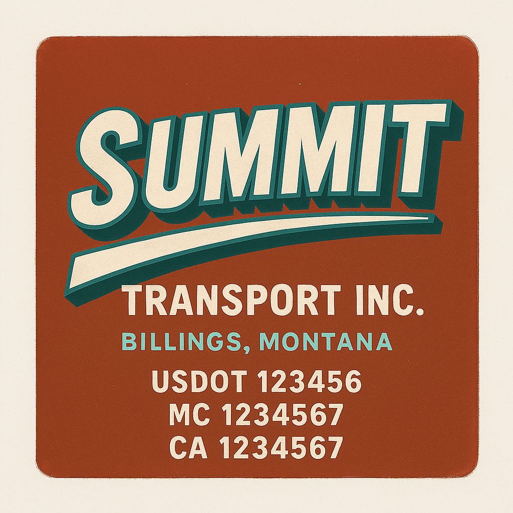 Truck Door Decal Lettering Sticker Signs | Add Your Info - Create Your Own Semi-Truck Door Signs
