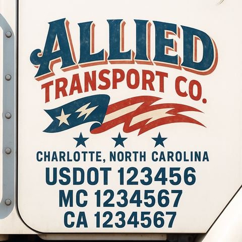 Truck Door Decal Lettering Sticker Signs | Add Your Info - Create Your Own Semi-Truck Door Signs
