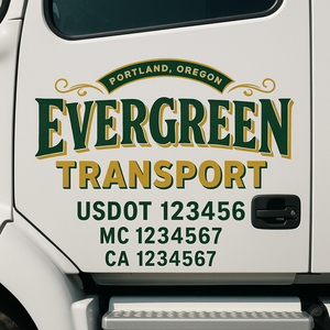 Truck Door Decal Lettering Sticker Signs | Add Your Info - Create Your Own Semi-Truck Door Signs
