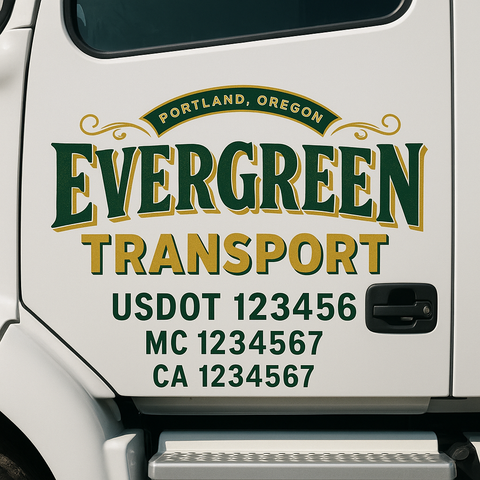 Truck Door Decal Lettering Sticker Signs | Add Your Info - Create Your Own Semi-Truck Door Signs
