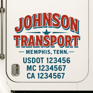 Truck Door Decal Lettering Sticker Signs | Add Your Info - Create Your Own Semi-Truck Door Signs