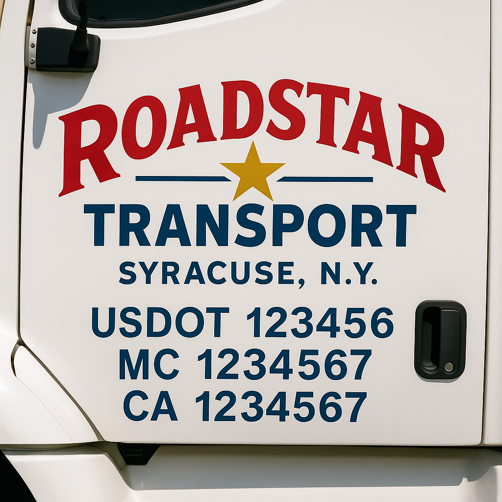 Truck Door Decal Lettering Sticker Signs | Add Your Info - Create Your Own Semi-Truck Door Signs